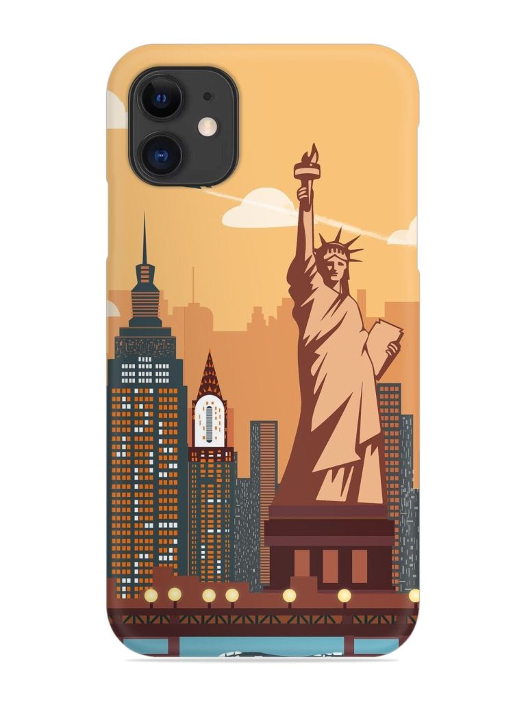 New York Statue Of Liberty Architectural Scenery Snap Case for Apple Iphone 12