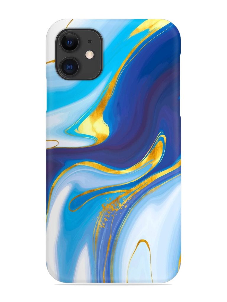 Watercolor Background With Golden Foil Snap Case for Apple Iphone 12