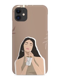Girl With Coffee Snap Case for Apple Iphone 12