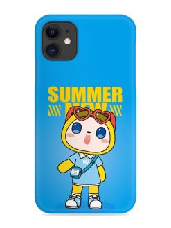 Summer Mew Cartoon Snap Case for Apple Iphone 12