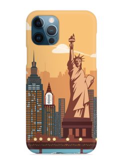 New York Statue Of Liberty Architectural Scenery Snap Case for Apple Iphone 12 Pro