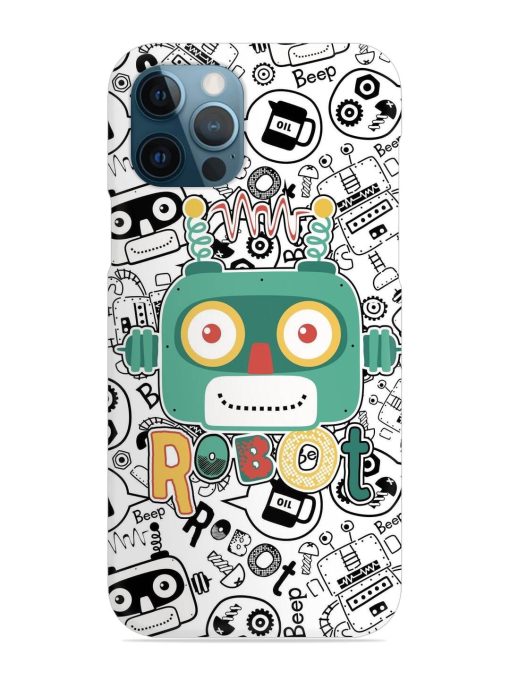 Robot Modern Seamless Pattern Snap Case for Apple Iphone 12 Pro Edge Zapvi