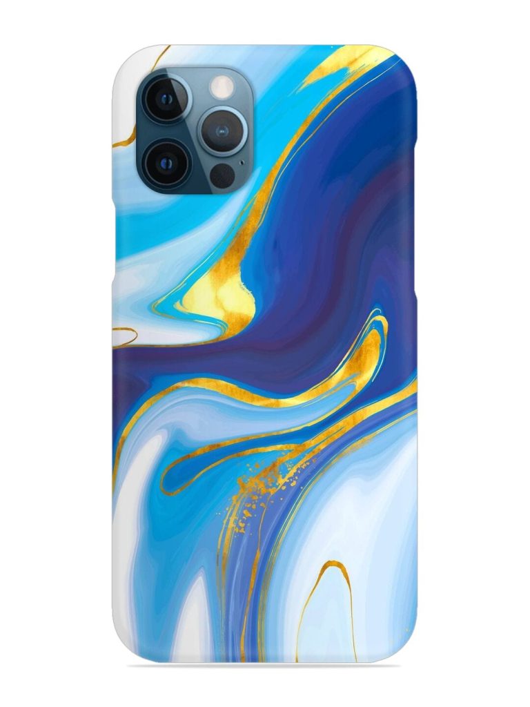 Watercolor Background With Golden Foil Snap Case for Apple Iphone 12 Pro