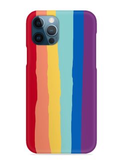 Rainbow Genuine Liquid Snap Case for Apple Iphone 12 Pro