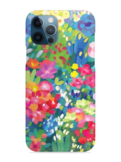 Watercolor Flower Art Snap Case for Apple Iphone 12 Pro Edge Zapvi