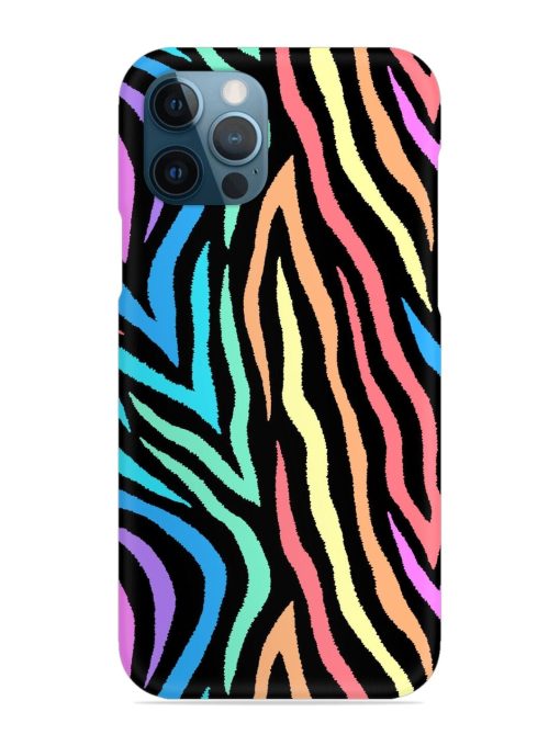 Colorful Abstract Zebra Snap Case for Apple Iphone 12 Pro Edge Zapvi