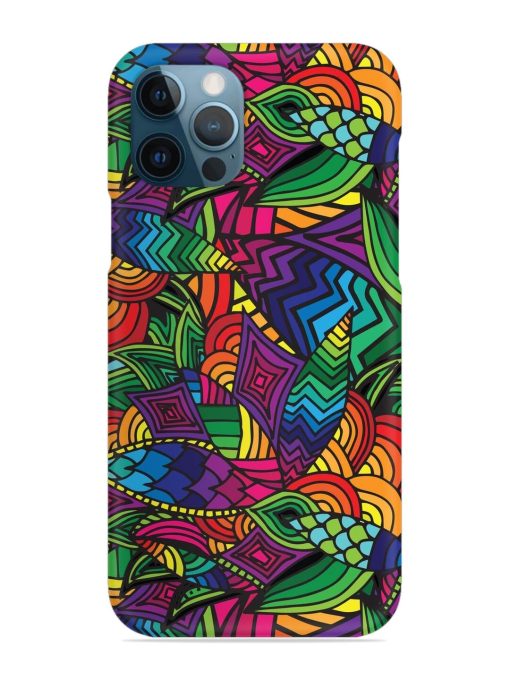 Abstract Multicolor Seamless Snap Case for Apple Iphone 12 Pro Edge Zapvi