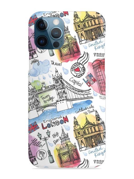 Vector London Landmark Snap Case for Apple Iphone 12 Pro Edge Zapvi