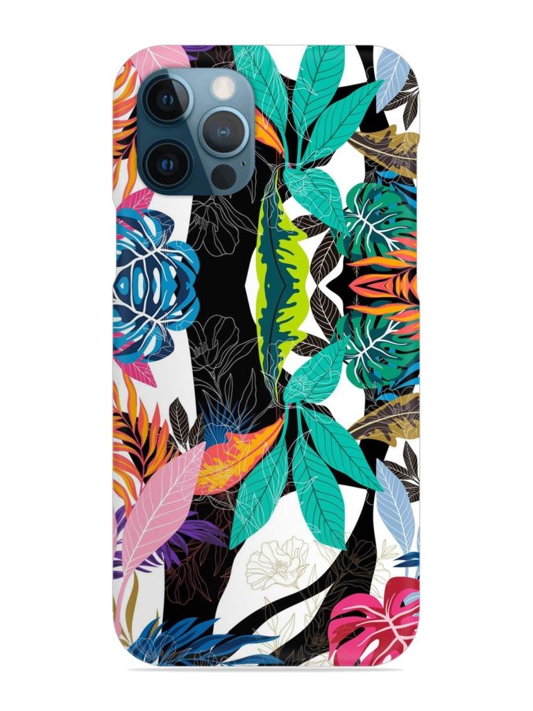 Floral Pattern Bright Snap Case for Apple Iphone 12 Pro
