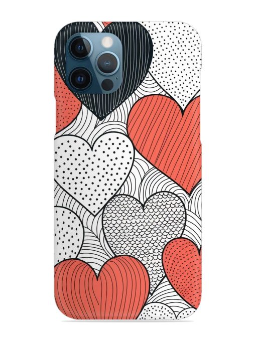 Girly Heart Seamless Snap Case for Apple Iphone 12 Pro Edge Zapvi