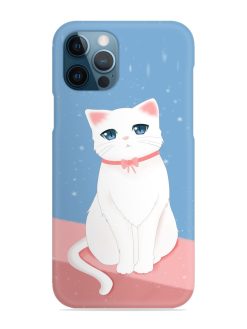 Cute White Cat Snap Case for Apple Iphone 12 Pro