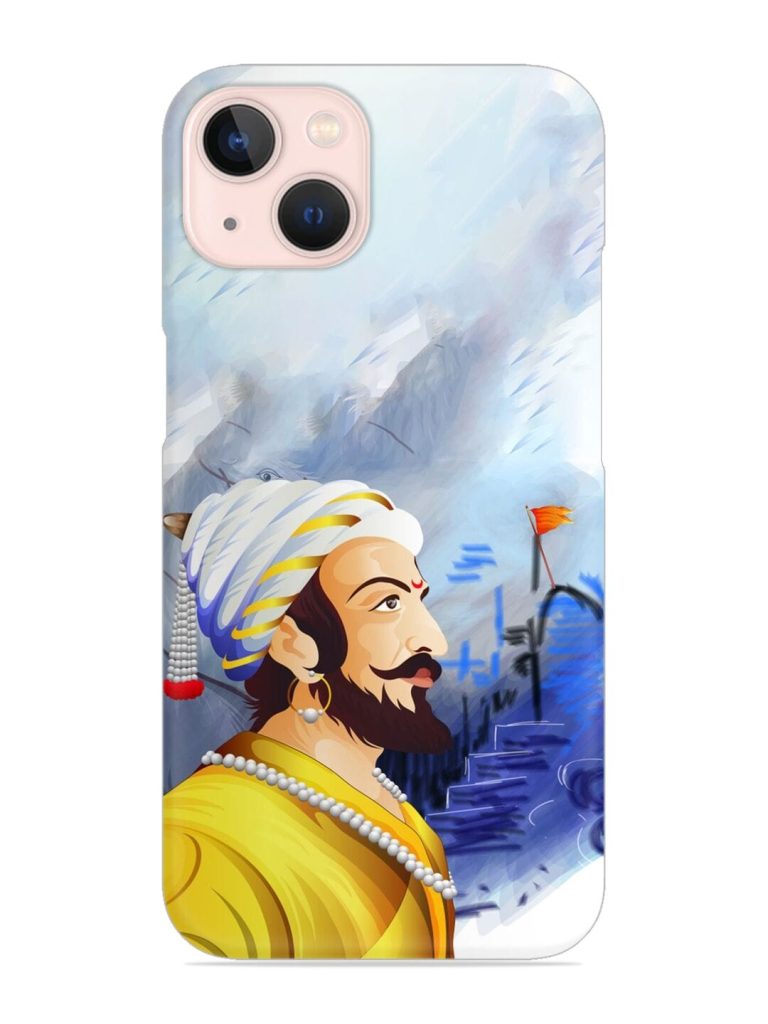 Shivaji Maharaj Color Paint Art Snap Case for Apple Iphone 14