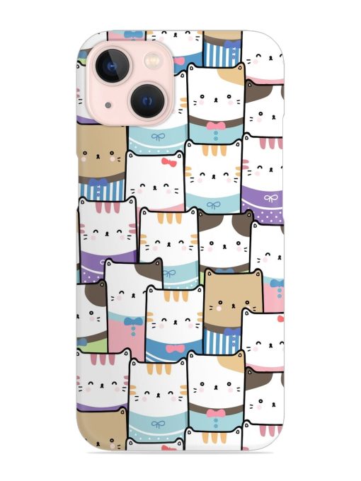 Cute Adorable Cat Snap Case for Apple Iphone 14 Edge Zapvi