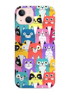 Funny Cartoon Cats Snap Case for Apple Iphone 14