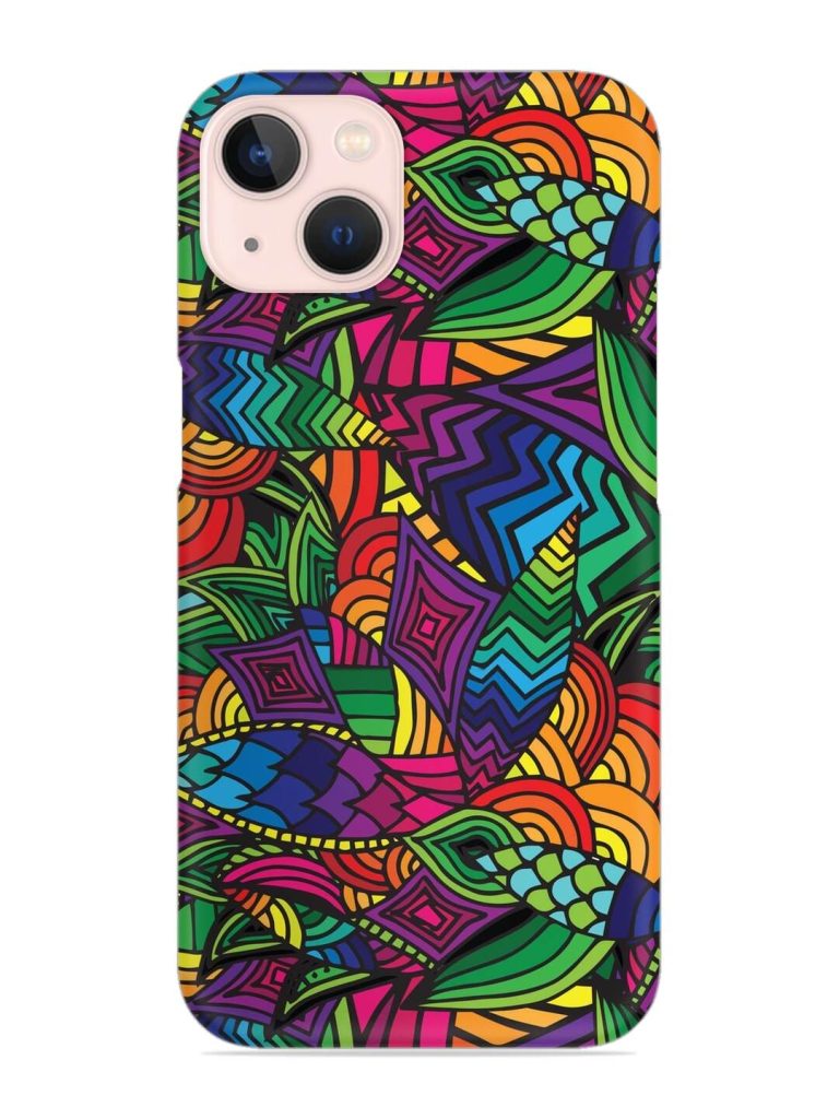 Abstract Multicolor Seamless Snap Case for Apple Iphone 14