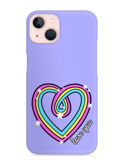 Colorful Rainbow Heart Snap Case for Apple Iphone 14