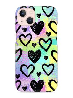 Bright Pattern Hearts Snap Case for Apple Iphone 14