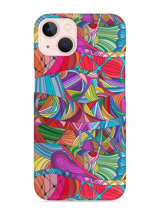 Seamless Patterns Hand Drawn Snap Case for Apple Iphone 14 Edge Zapvi