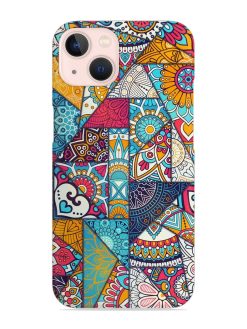 Patchwork Pattern Vintage Snap Case for Apple Iphone 14