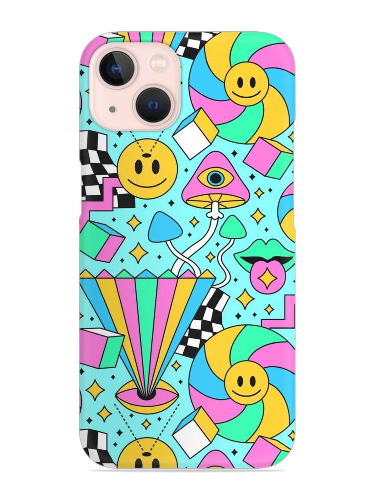 Trippy Rainbow 60S Snap Case for Apple Iphone 14