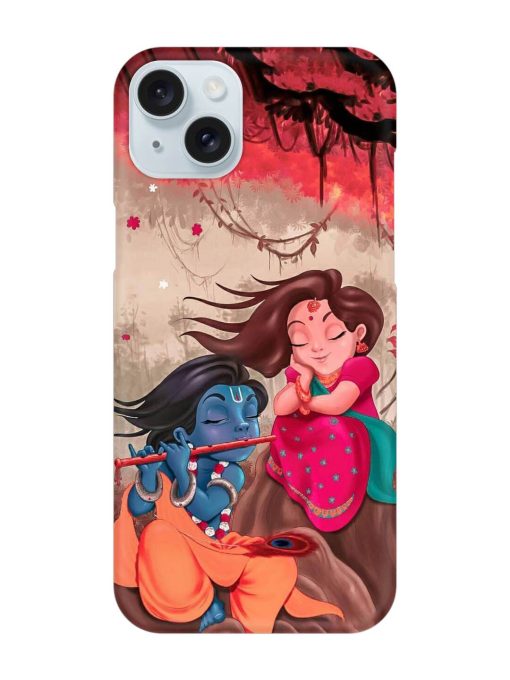 Radhe Krishna Water Art Snap Case for Apple Iphone 15 Plus Edge Zapvi