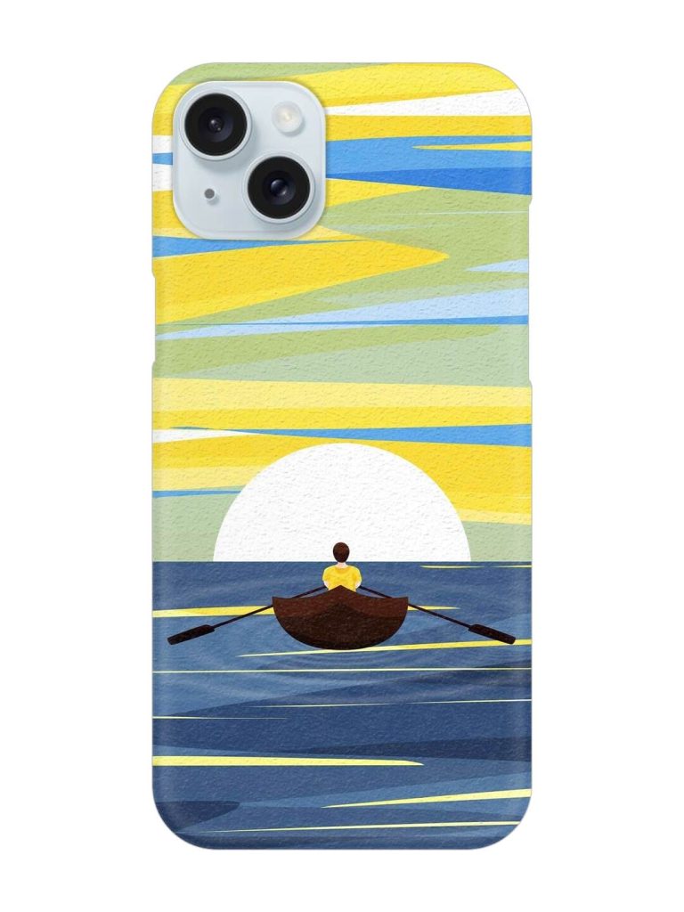 Rowing Person Ferry Paddle Snap Case for Apple Iphone 15 Plus