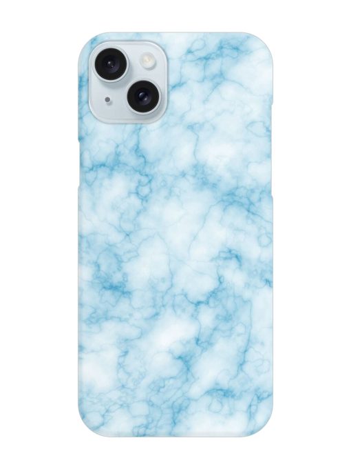 Blue White Natural Marble Snap Case for Apple Iphone 15 Plus Edge Zapvi