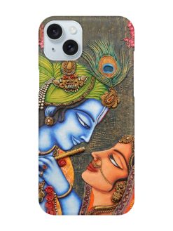 Lord Radha Krishna Flute Art Snap Case for Apple Iphone 15 Plus