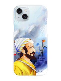 Shivaji Maharaj Color Paint Art Snap Case for Apple Iphone 15 Plus