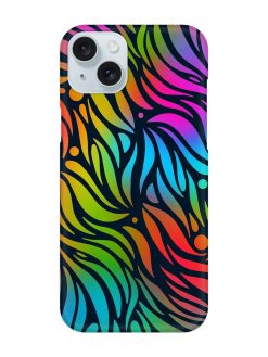 Abstract Leaf Design Snap Case for Apple Iphone 15 Plus