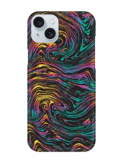 Abstract Liquid Colors Snap Case for Apple Iphone 15 Plus