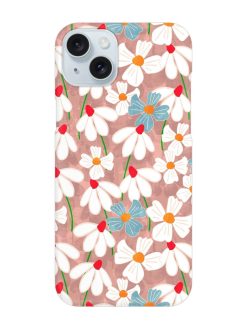 Abstract Petal Flowers Snap Case for Apple Iphone 15 Plus