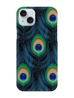 Seamless Pattern Peacock Snap Case for Apple Iphone 15 Plus