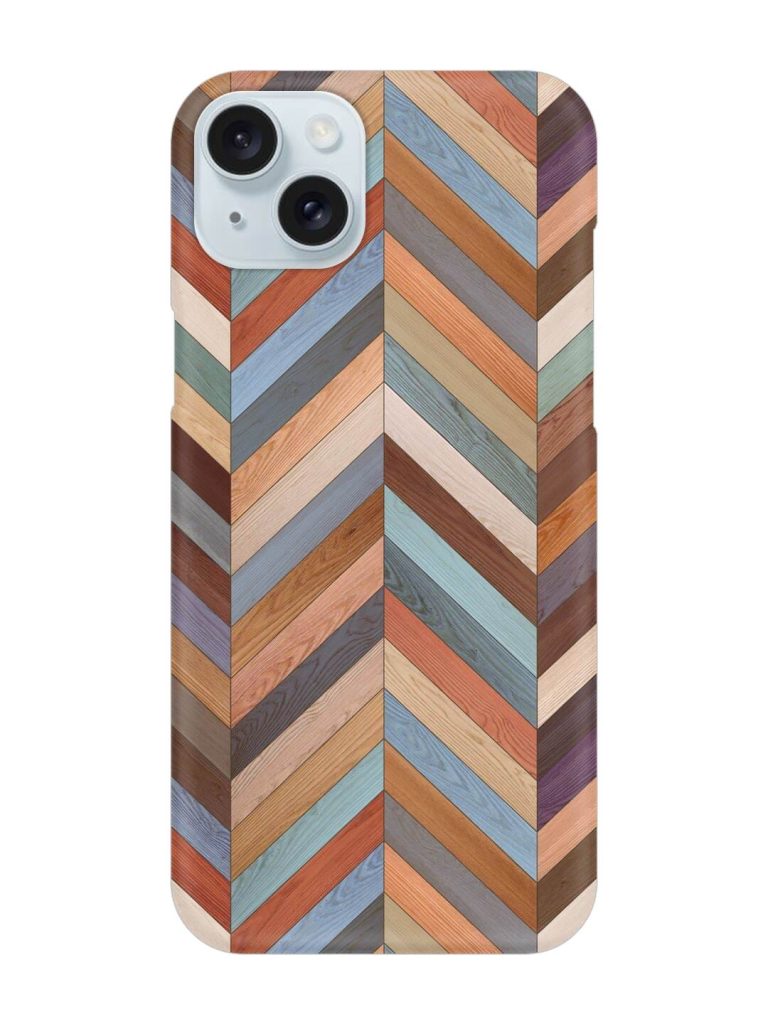 Seamless Wood Parquet Snap Case for Apple Iphone 15 Plus