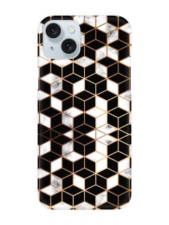 Vector Marble Texture Snap Case for Apple Iphone 15 Plus