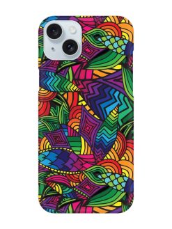 Abstract Multicolor Seamless Snap Case for Apple Iphone 15 Plus