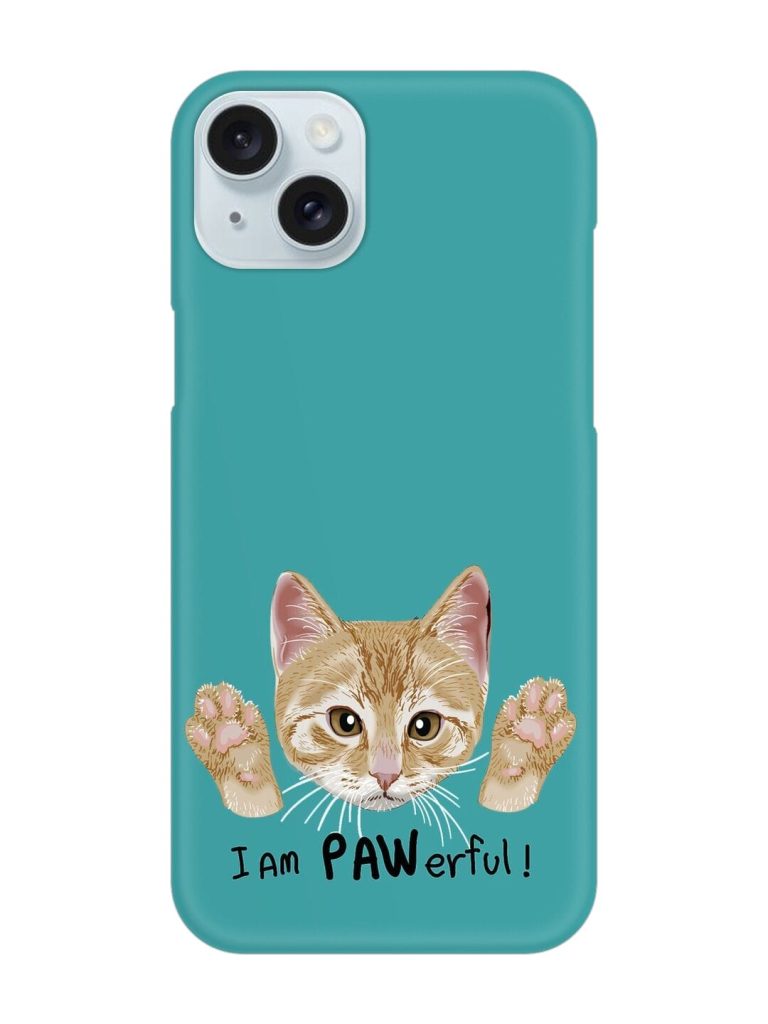 Typography Slogan Cat Snap Case for Apple Iphone 15 Plus