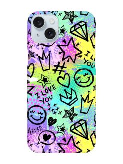 Bright Seamless Pattern Snap Case for Apple Iphone 15 Plus