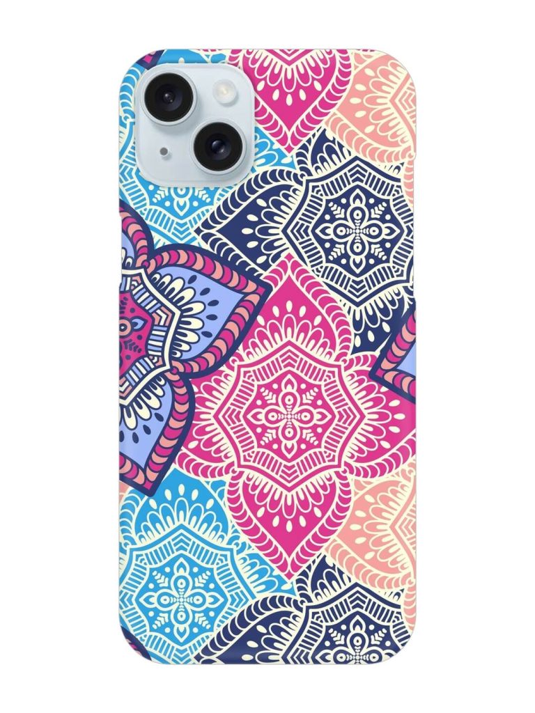 Ethnic Floral Seamless Snap Case for Apple Iphone 15 Plus