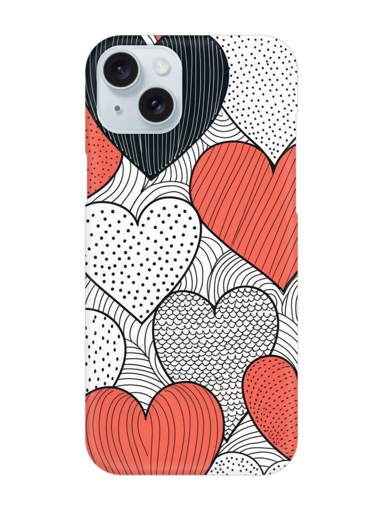 Girly Heart Seamless Snap Case for Apple Iphone 15 Plus
