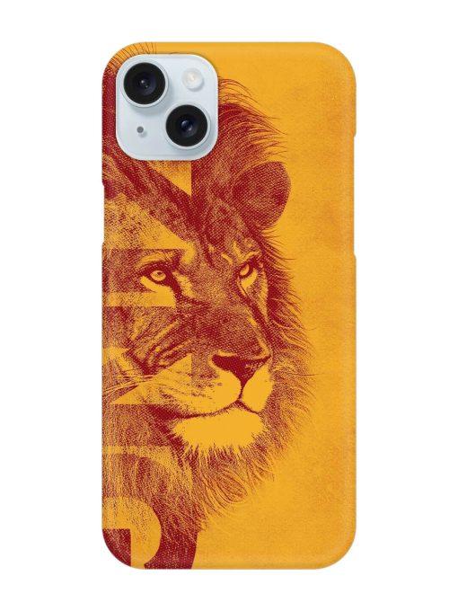 Gold Lion Crown Art Snap Case for Apple Iphone 15 Plus Edge Zapvi