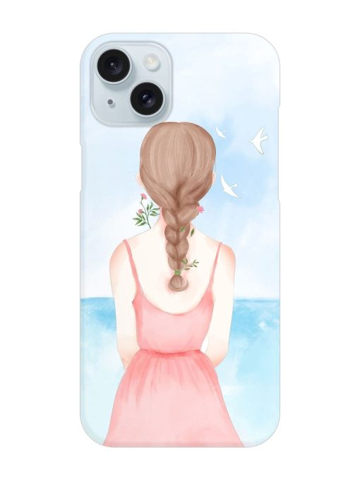 Watercolor Girl Vector Snap Case for Apple Iphone 15 Plus Edge Zapvi