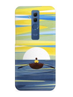 Rowing Person Ferry Paddle Snap Case for Honor Mate 20 Lite