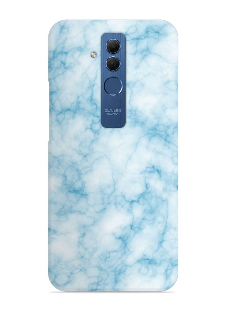 Blue White Natural Marble Snap Case for Honor Mate 20 Lite