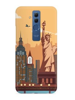 New York Statue Of Liberty Architectural Scenery Snap Case for Honor Mate 20 Lite