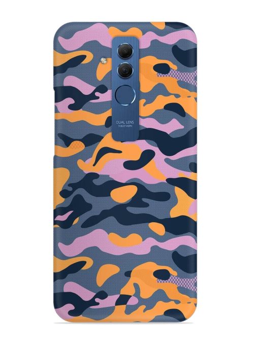 Camouflage Army Military English Orange Art Snap Case for Honor Mate 20 Lite Edge Zapvi