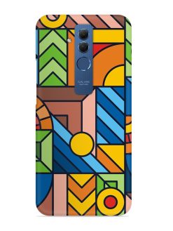 Colorful Geometric Snap Case for Honor Mate 20 Lite