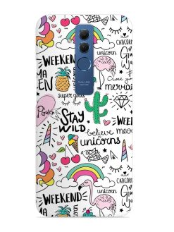 Unicorn Ice Cream Snap Case for Honor Mate 20 Lite
