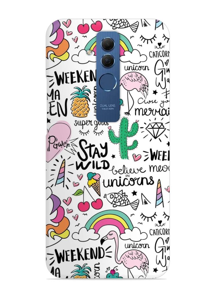 Unicorn Ice Cream Snap Case for Honor Mate 20 Lite