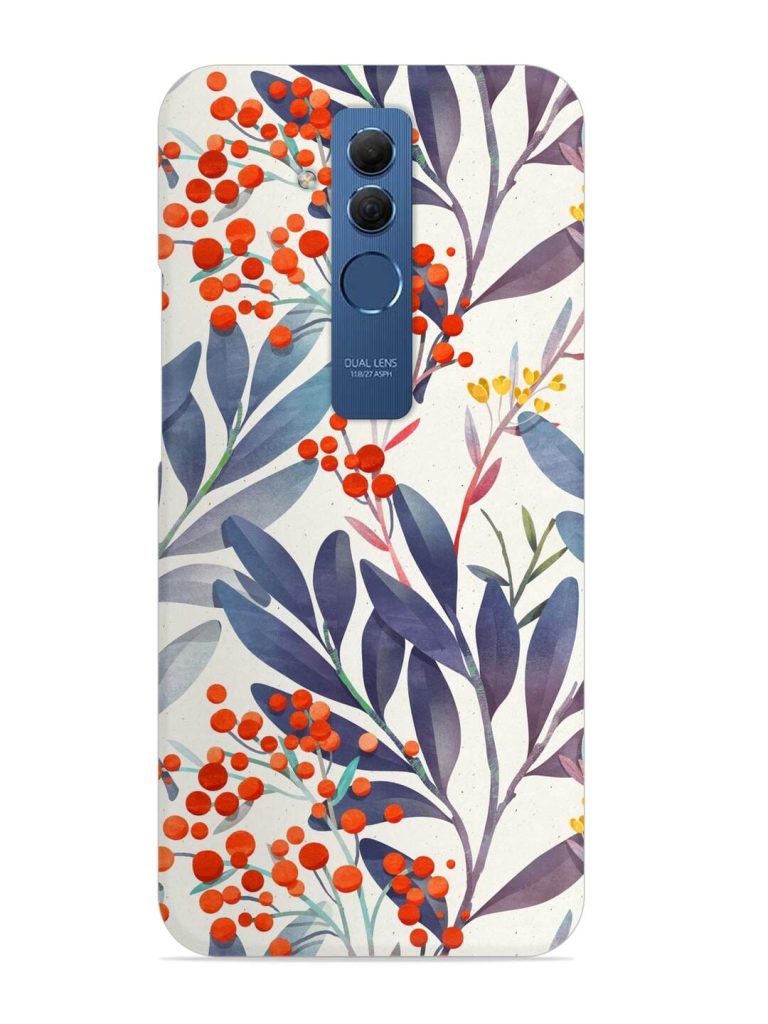 Seamless Floral Pattern Snap Case for Honor Mate 20 Lite